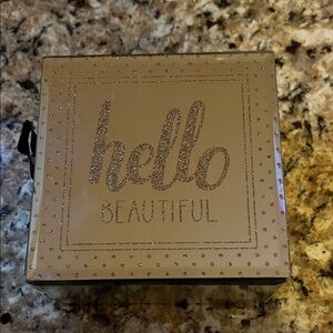 Clear Glass Trinket Box with Black Velvet Interior